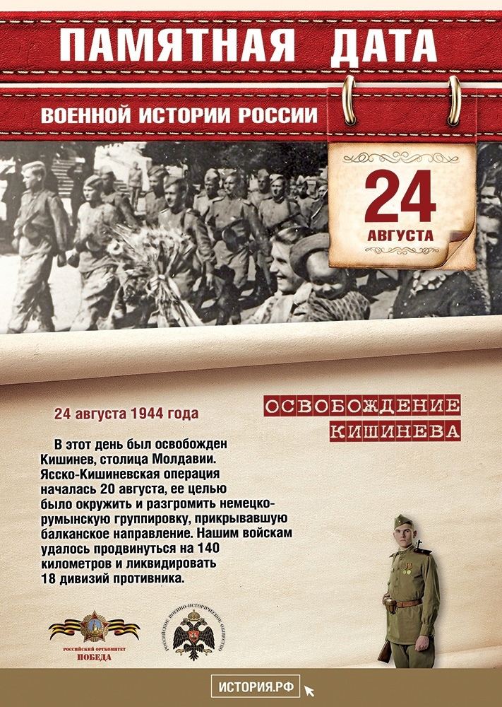 Памятные даты военной истории России в августе.